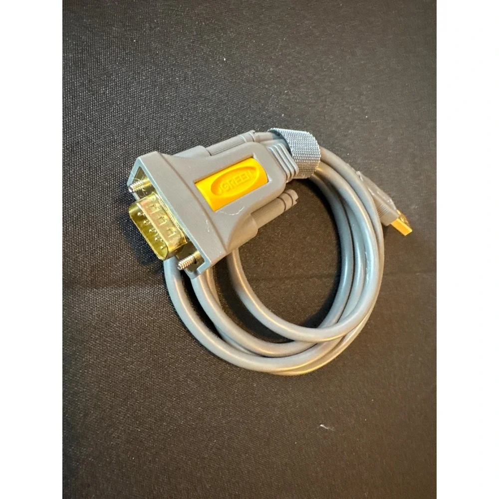 UGREEN USB 2.0 to RS232 DB9 Serial Adapter PL2303 Cable New Open Box Gray